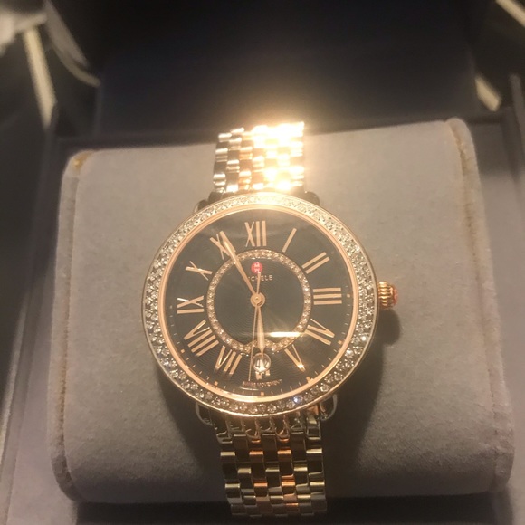 Michele Serein Mid Diamond Two-Tone Rose Gold - Picture 7 of 8